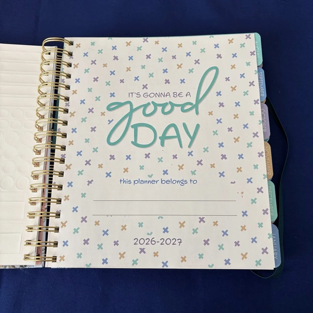 Spiral Bound Peacock Floral 17-Month Planner